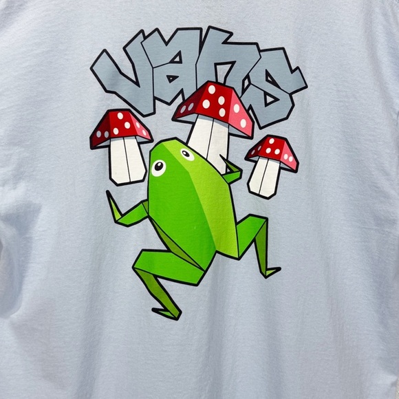 Vans Graphic Tee with Frog and Mushrooms Size Large - Picture 4 of 8
